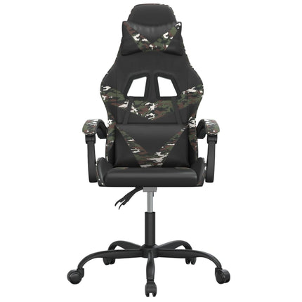 drejelig gamingstol kunstlæder sort og camouflage