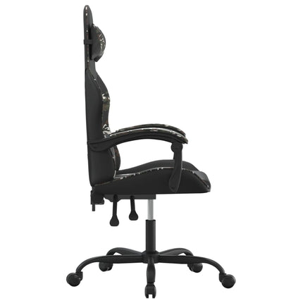 drejelig gamingstol kunstlæder sort og camouflage