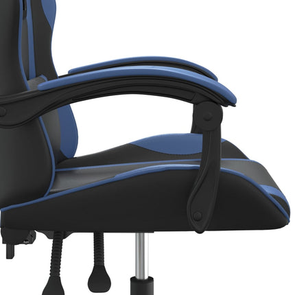 drejelig gamingstol kunstlæder sort og blå
