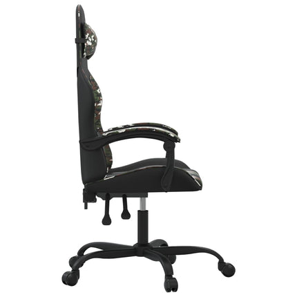 drejelig gamingstol kunstlæder sort og camouflage