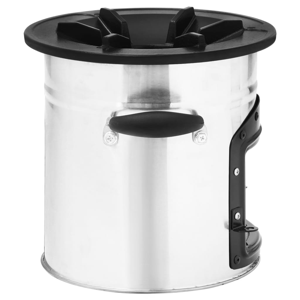 campingovn 45,5x33x25,5 cm rustfrit stål sølvfarvet