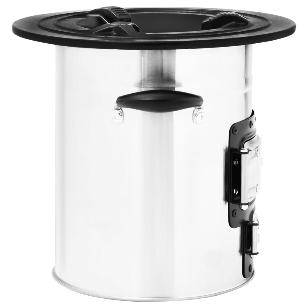 campingovn 51,5x35x30,5 cm rustfrit stål sølvfarvet