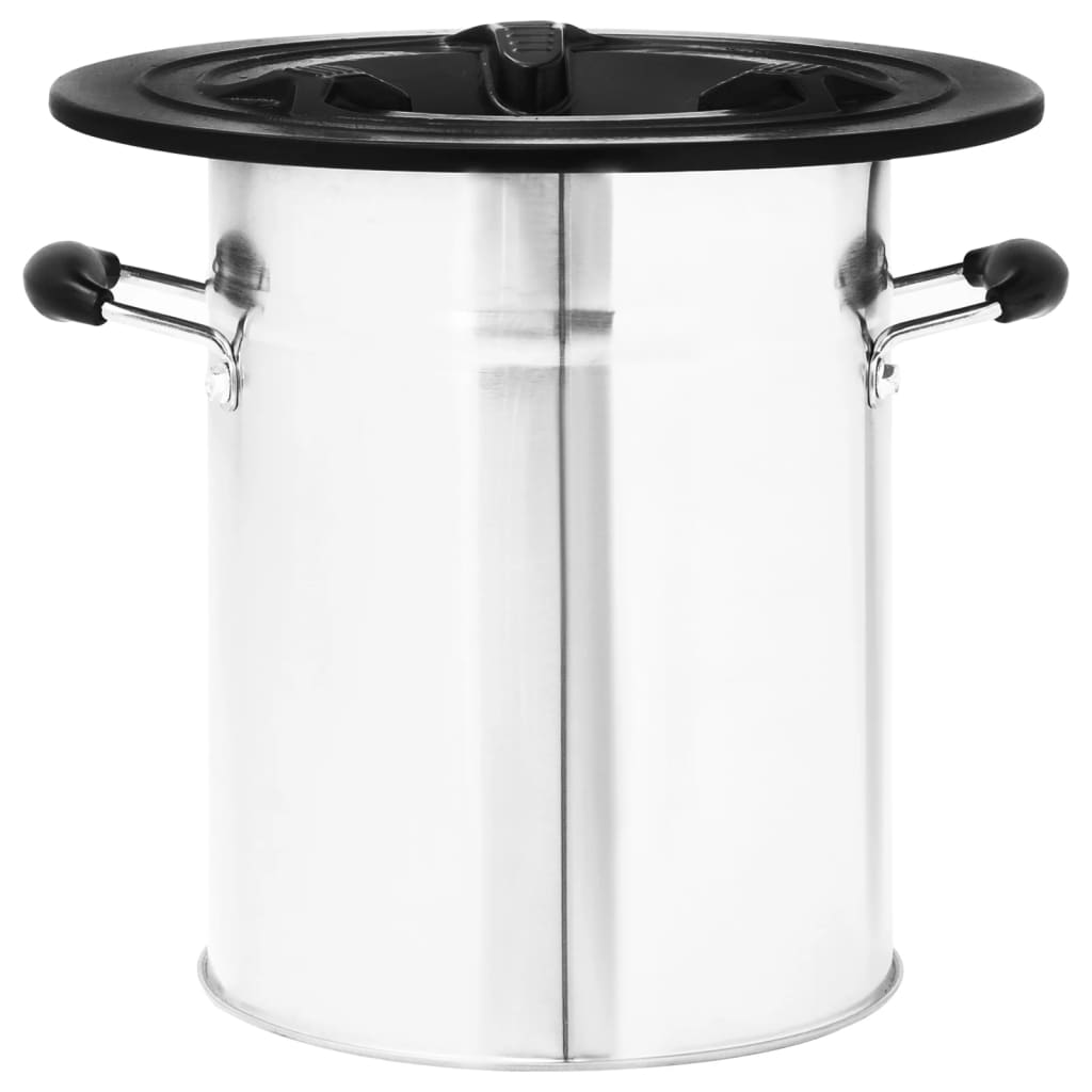 campingovn 51,5x35x30,5 cm rustfrit stål sølvfarvet