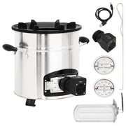 grydekomfur m. USB-ventilator 35,5x26x28 cm rustfrit stål sølv