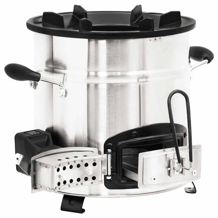 grydekomfur m. USB-ventilator 35,5x26x28 cm rustfrit stål sølv