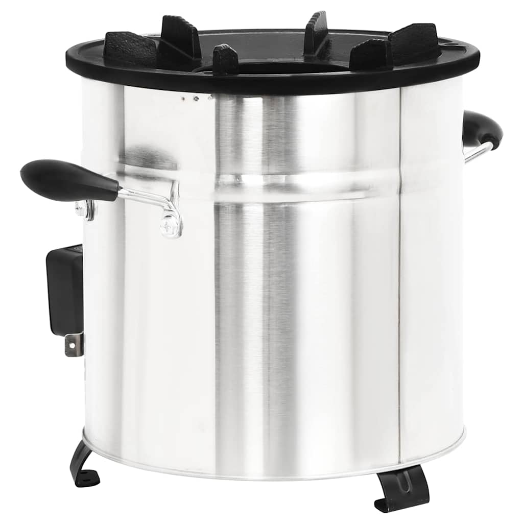 grydekomfur m. USB-ventilator 35,5x26x28 cm rustfrit stål sølv