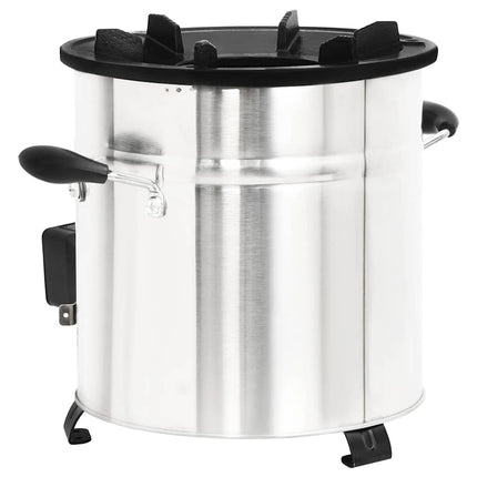 grydekomfur m. USB-ventilator 35,5x26x28 cm rustfrit stål sølv