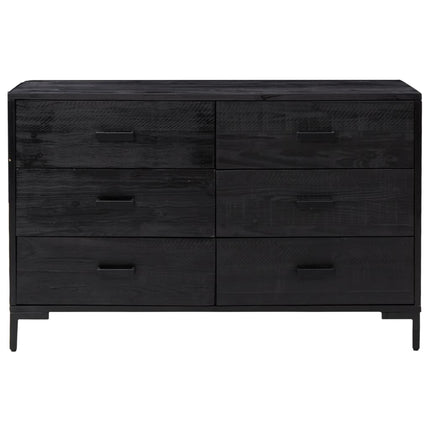 skænk 110x35x70 cm massivt fyrretræ sort