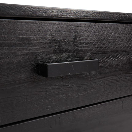 kommode 75x35x70 cm massivt fyrretræ sort