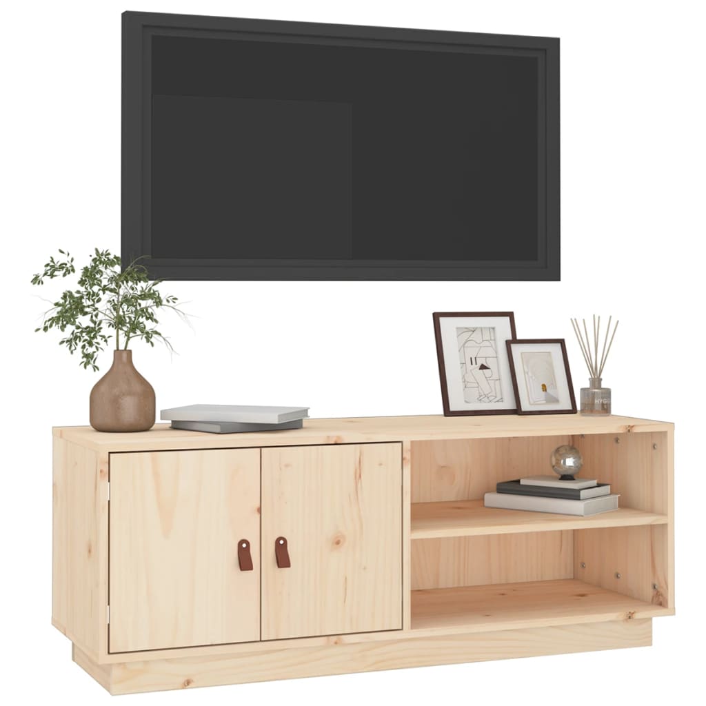 tv-bord 105x34x40 cm massivt fyrretræ