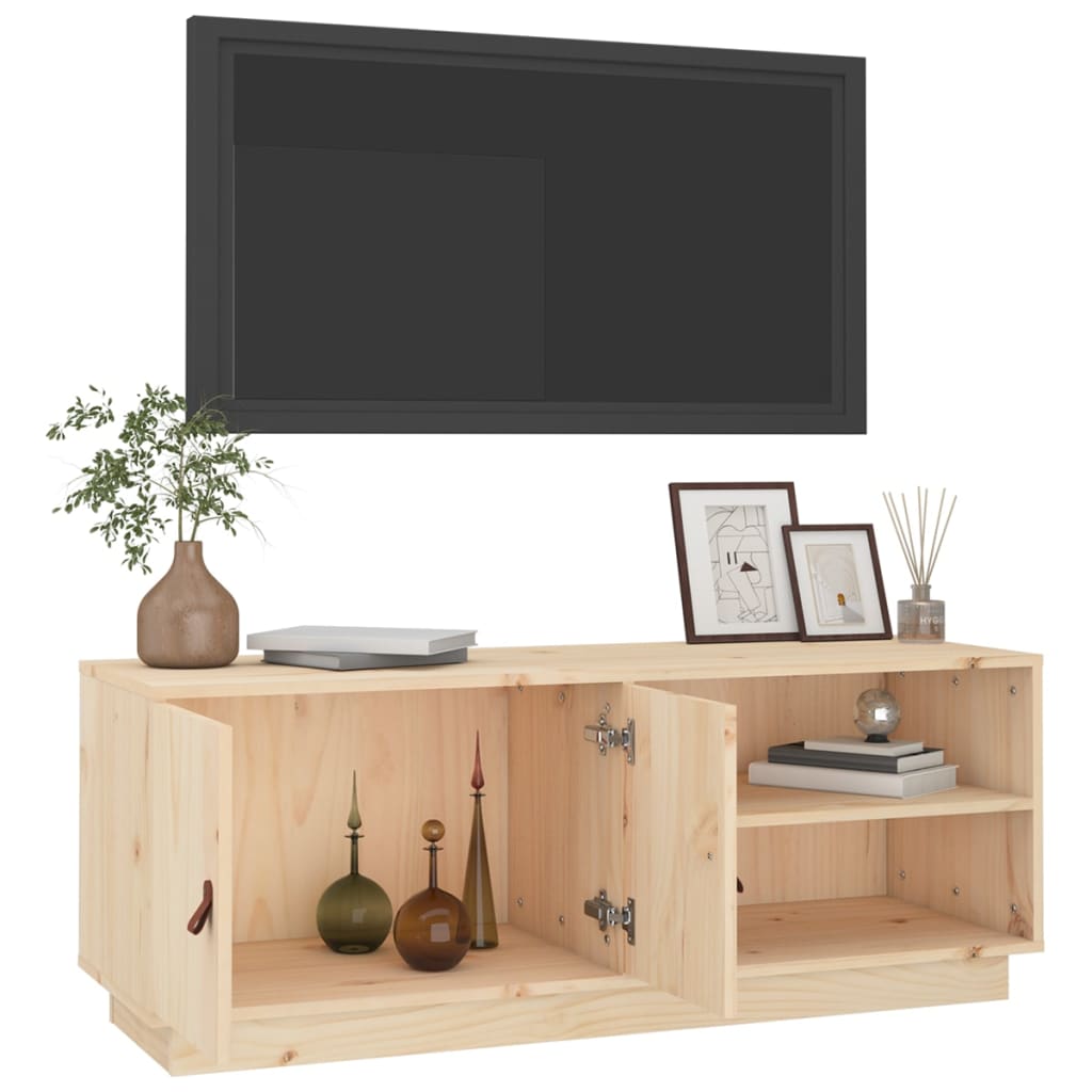 tv-bord 105x34x40 cm massivt fyrretræ