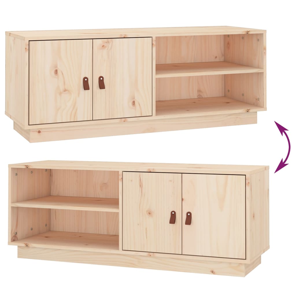 tv-bord 105x34x40 cm massivt fyrretræ