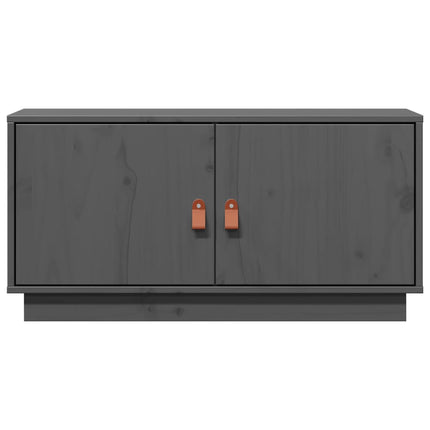 tv-bord 80x34x40 cm massivt fyrretræ grå