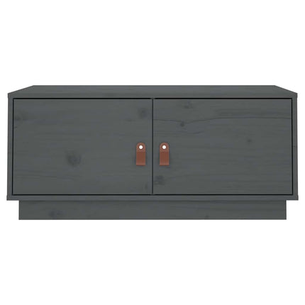sofabord 80x50x35 cm massivt fyrretræ grå