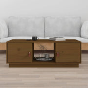 sofabord 100x50x35 cm massivt fyrretræ gyldenbrun