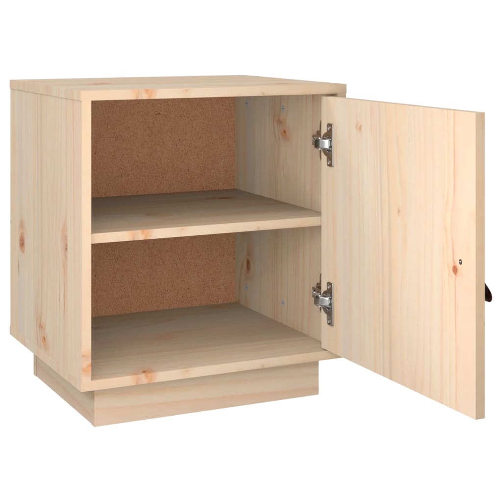 sengebord 40x34x45 cm massivt fyrretræ