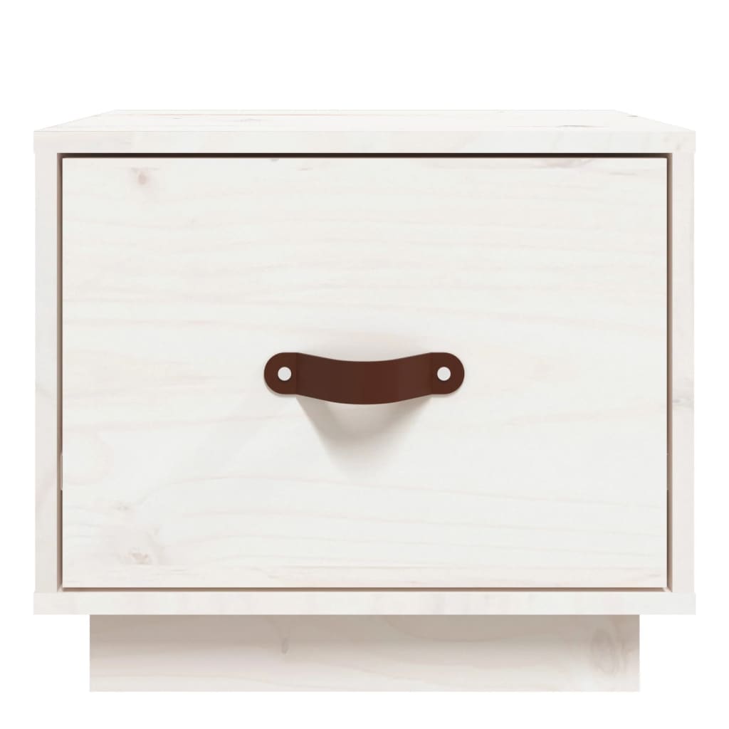 sengeborde 2 stk. 40x34x35 cm massivt fyrretræ hvid