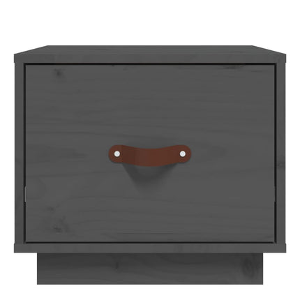 sengeborde 2 stk. 40x34x35 cm massivt fyrretræ grå