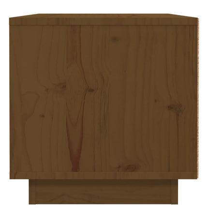 sengebord 40x34x35 cm massivt fyrretræ gyldenbrun