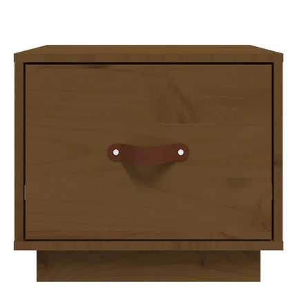 sengeborde 2 stk. 40x34x35 cm massivt fyrretræ gyldenbrun