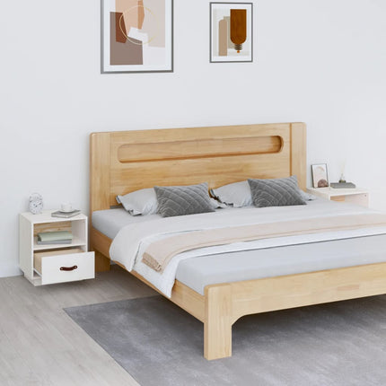 sengeborde 2 stk. 40x34x45 cm massivt fyrretræ hvid