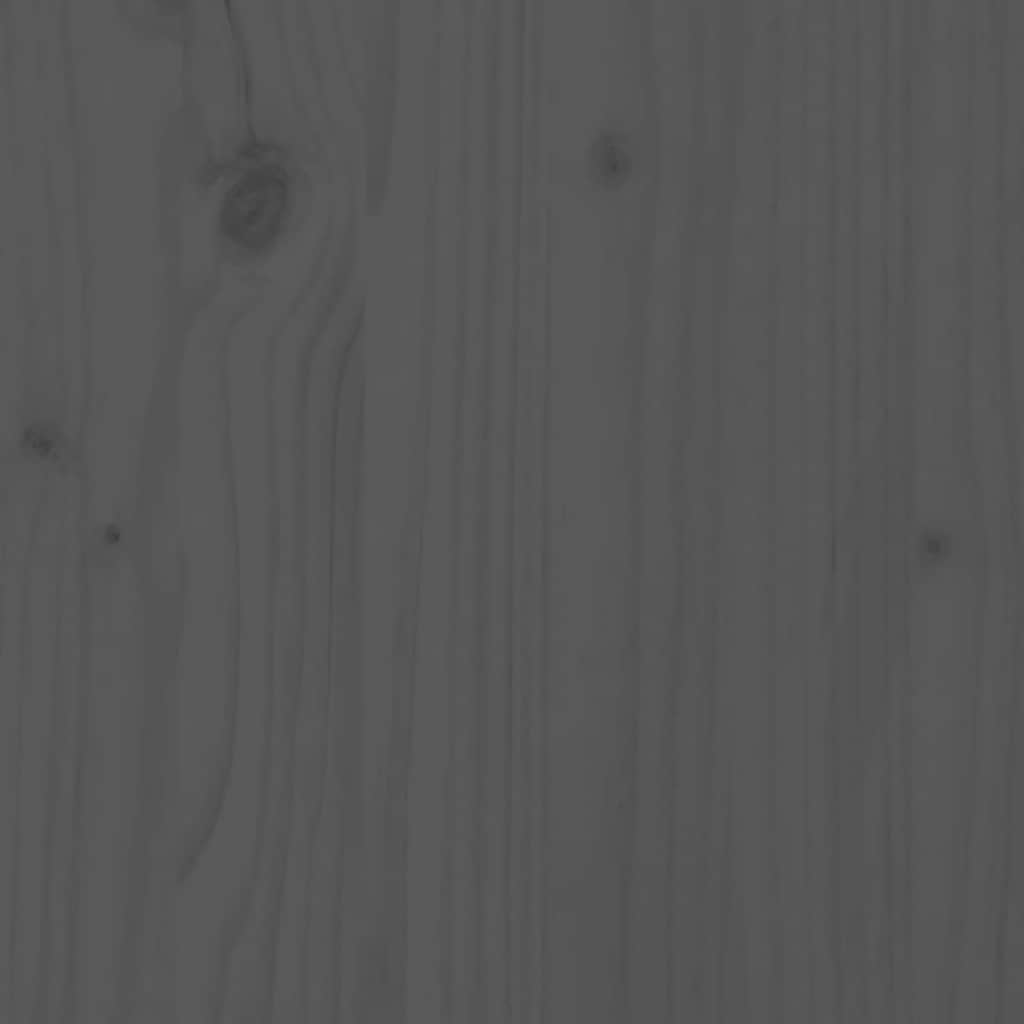 sengebord 40x34x55 cm massivt fyrretræ grå