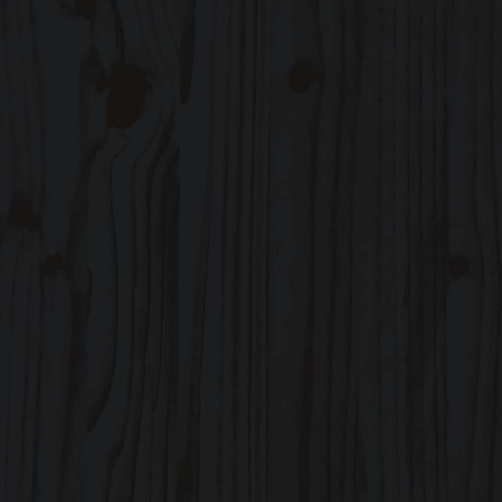 sengebord 40x34x55 cm massivt fyrretræ sort