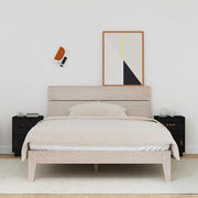 sengeborde 2 stk. 40x34x55 cm massivt fyrretræ sort