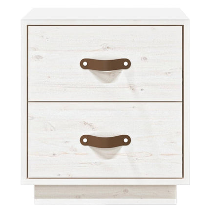 sengeborde 2 stk. 40x34x45 cm massivt fyrretræ hvid