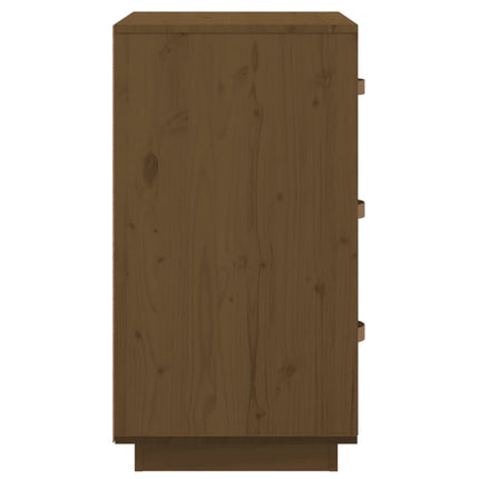 sengeborde 2 stk. 40x40x75 cm massivt fyrretræ gyldenbrun