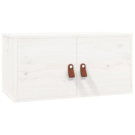vægskabe 2 stk. 60x30x30 cm massivt fyrretræ hvid