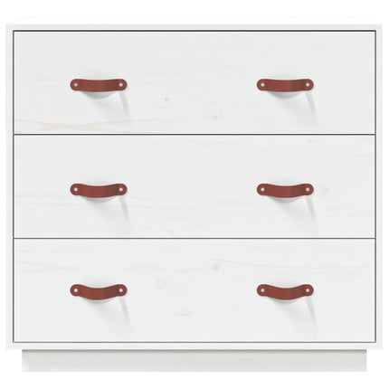 skænk 80x40x75 cm massivt fyrretræ hvid