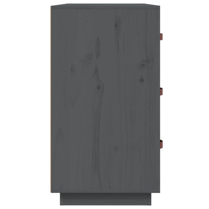 skænk 80x40x75 cm massivt fyrretræ grå