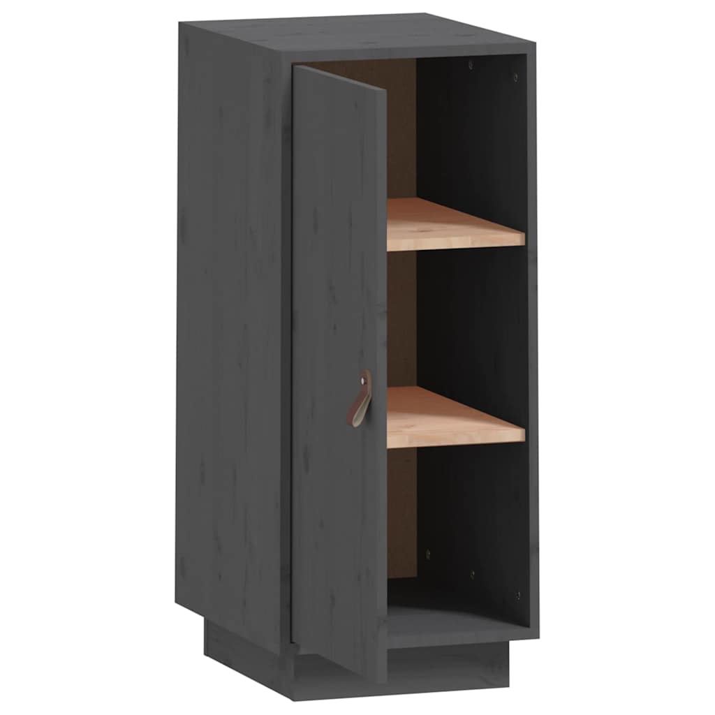 skænk 34x40x75 cm massivt fyrretræ grå