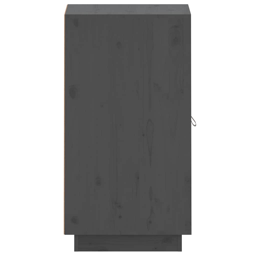 skænk 34x40x75 cm massivt fyrretræ grå