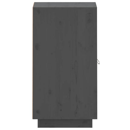 skænk 34x40x75 cm massivt fyrretræ grå