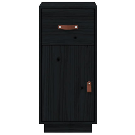 skænk 34x40x75 cm massivt fyrretræ sort