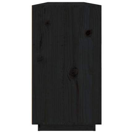 skænk 100x40x75 cm massivt fyrretræ sort
