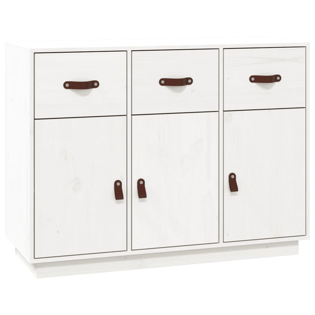 skænk 100x40x75 cm massivt fyrretræ hvid