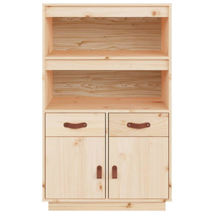 højskab 67x40x108,5 cm massivt fyrretræ