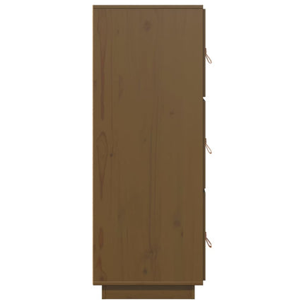 højskab 34x40x108,5 cm massivt fyrretræ gyldenbrun