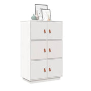 højskab 67x40x108,5 cm massivt fyrretræ hvid