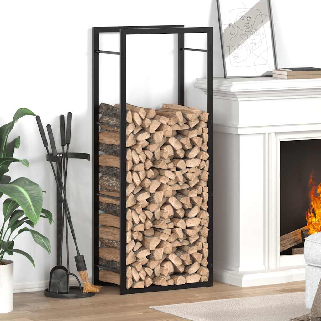 brændestativ 50x28x132 cm stål matsort billede