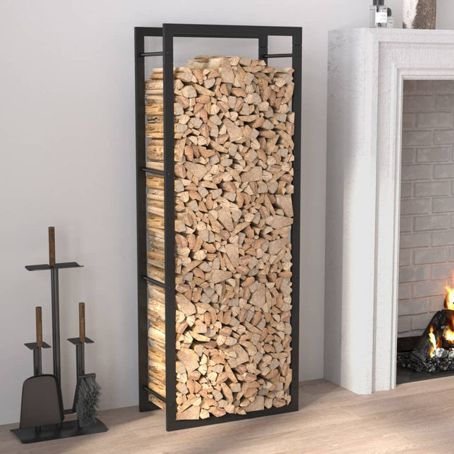 brændestativ 50x28x132 cm stål matsort