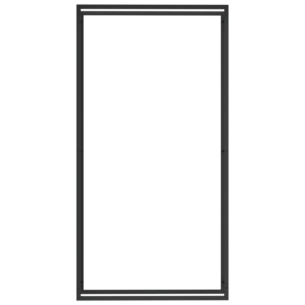 brændestativ 110x28x214 cm stål matsort