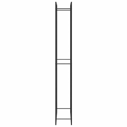 brændestativ 110x28x214 cm stål matsort