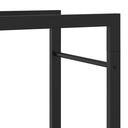 brændestativ 110x28x214 cm stål matsort