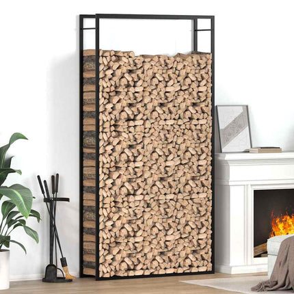 brændestativ 110x28x214 cm stål matsort
