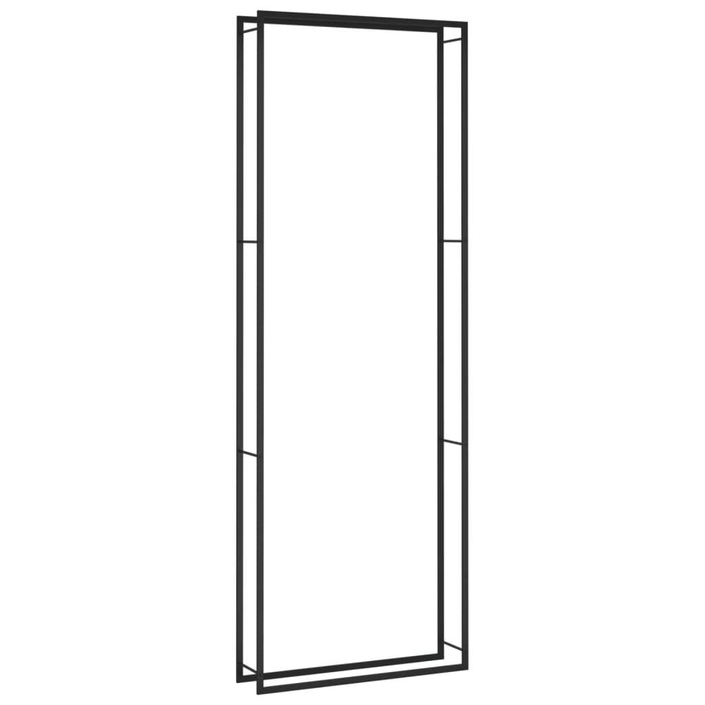 brændestativ 110x28x312 cm stål matsort