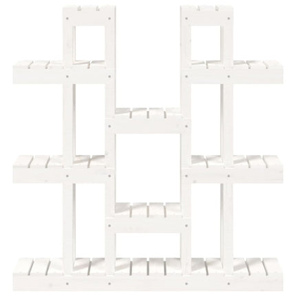 plantestativ 104,5x25x109,5 cm massivt fyrretræ hvid